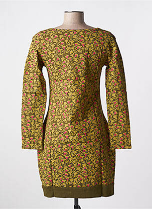 Robe courte manches longues manches longues vert SINOE BY BAMBOO'S femme