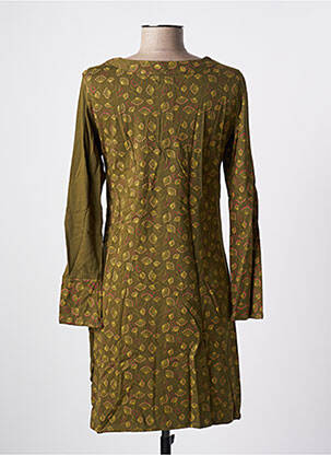 Robe mi-longue imprimé fantaisie manches longues vert SINOE BY BAMBOO'S femme