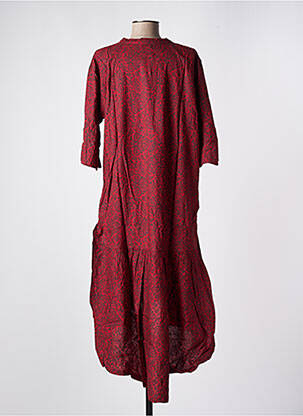 Robe mi-longue manches 3/4 manches 3/4 rouge SINOE BY BAMBOO'S femme