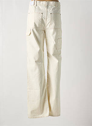Jeans coupe large taille haute taille haute beige MANGO femme