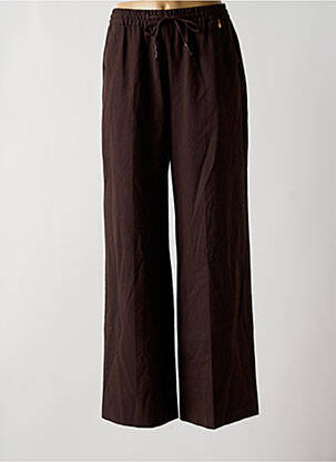 Pantalon large poches taille haute marron LE FABULEUX MARCEL DE BRUXELLES femme