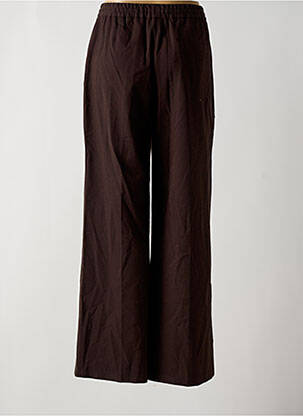 Pantalon large poches taille haute marron LE FABULEUX MARCEL DE BRUXELLES femme