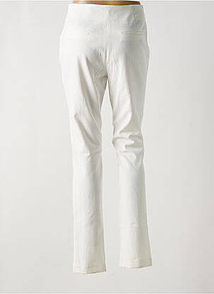 Pantalon slim stretch taille haute blanc MORGAN femme