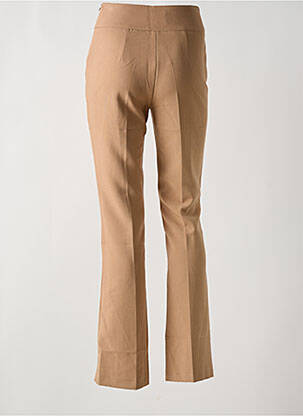 Pantalon droit stretch taille haute beige IRIS MITTENAERE FOR MORGAN femme