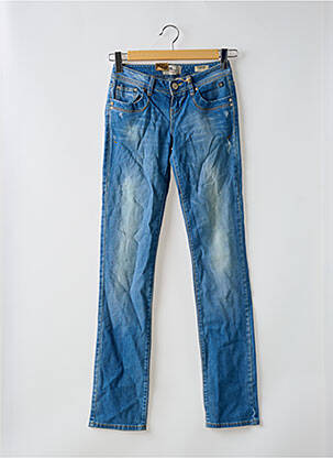 Jeans coupe droite effet usé délavé taille basse bleu LTB femme