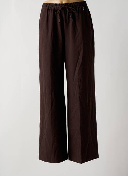 Pantalon large poches taille haute marron LE FABULEUX MARCEL DE BRUXELLES femme