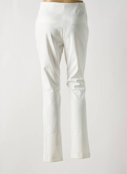 Pantalon slim stretch taille haute blanc MORGAN femme