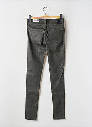 Pantalon slim tissage enduit taille normale vert MANGO femme