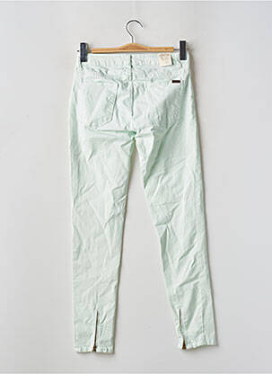 Pantalon slim tissage popeline taille normale vert ZARA femme