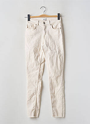 Jeans skinny taille normale taille normale beige ONLY femme