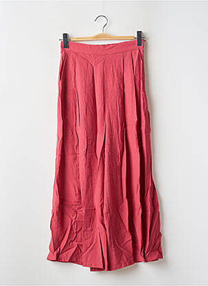 Pantalon large fermeture zip latéral taille haute rouge MNG femme