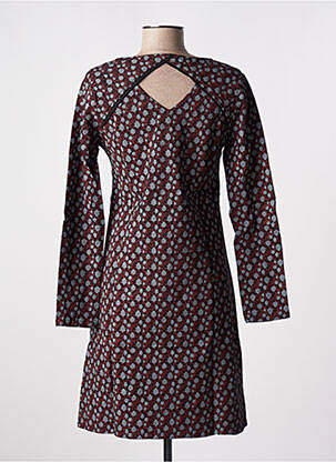 Robe mi-longue imprimé fantaisie manches longues rouge SINOE BY BAMBOO'S femme
