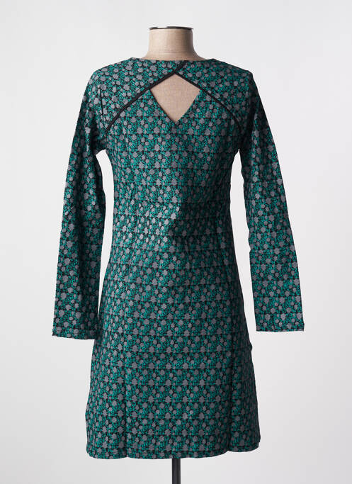Robe mi-longue imprimé fantaisie manches longues vert SINOE BY BAMBOO'S femme