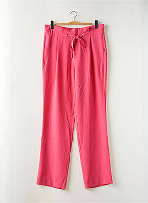 Pantalon droit taille à pinces taille haute rose KOCCA femme