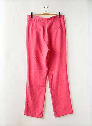 Pantalon droit taille à pinces taille haute rose KOCCA femme