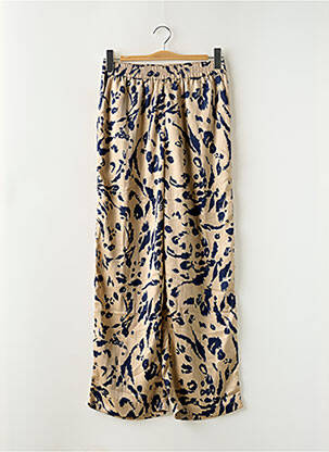 Pantalon large coupe fluide taille haute beige VERO MODA femme