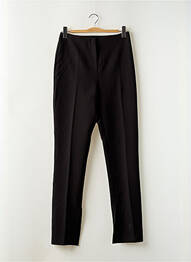 Pantalon droit stretch taille haute noir MANGO femme