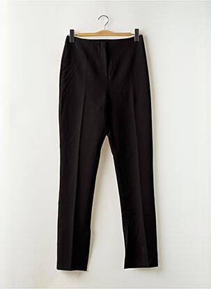 Pantalon droit stretch taille haute noir MNG femme