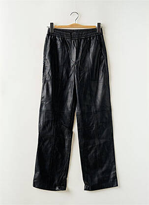 Pantalon droit taille élastique taille normale noir MANGO femme