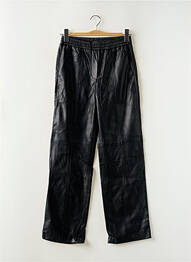 Pantalon droit taille élastique taille normale noir MANGO femme