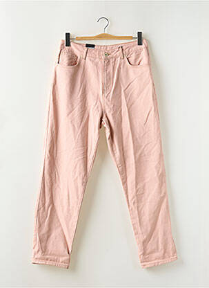 Jean coupe mom poches taille haute rose NOISY MAY femme