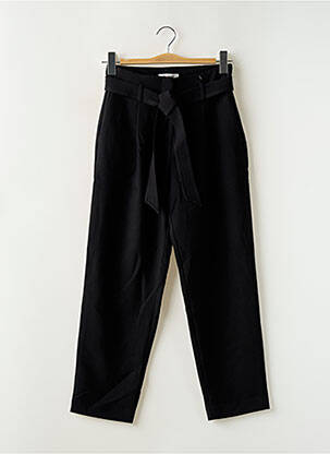 Pantalon droit stretch taille haute noir MORGAN femme