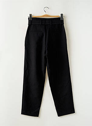 Pantalon droit coupe carotte taille haute noir MORGAN femme