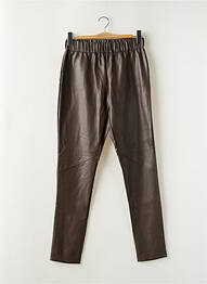 Legging tissage simili-cuir taille normale marron NÜ femme