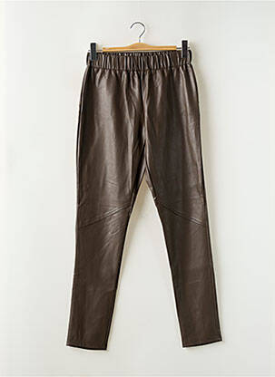 Legging tissage simili-cuir taille normale marron NÜ femme