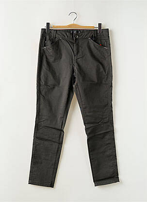 Pantalon slim tissage enduit taille normale vert STREET ONE femme