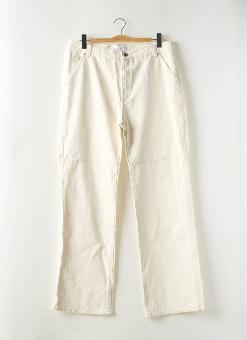 Jeans coupe droite taille normale taille normale beige MANGO femme