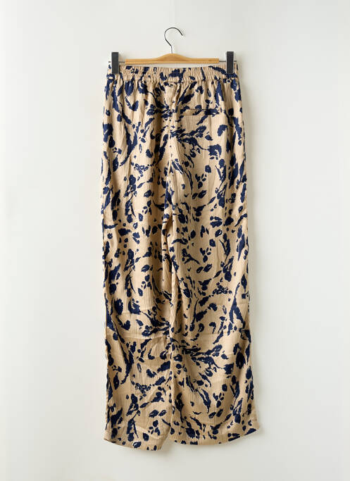 Pantalon large coupe fluide taille haute beige VERO MODA femme