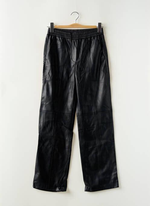 Pantalon droit taille élastique taille normale noir MANGO femme