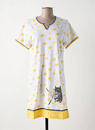 Chemise de nuit stretch jaune ROSE POMME femme