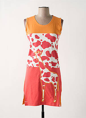Pyjashort imprimé fantaisie orange ROSE POMME femme