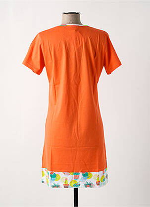 Chemise de nuit col v orange ROSE POMME femme