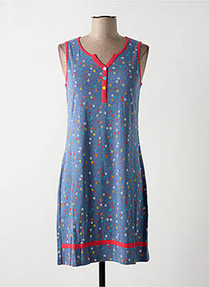 Chemise de nuit col v bleu ROSE POMME femme