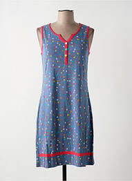 Chemise de nuit col v bleu ROSE POMME femme