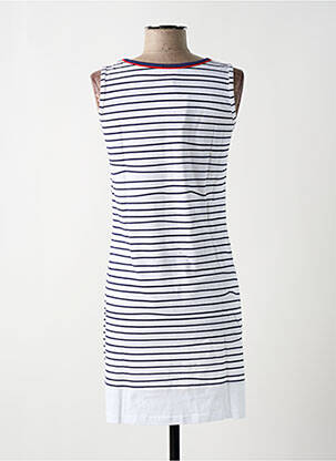 Chemise de nuit imprimé rayures blanc ROSE POMME femme