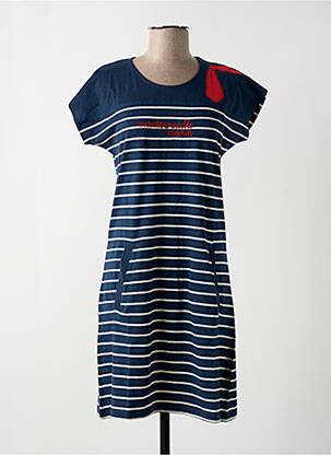 Chemise de nuit imprimé rayures bleu ROSE POMME femme