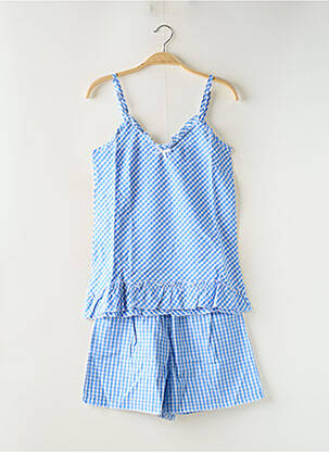 Pyjashort fines bretelles bleu ROSE POMME femme