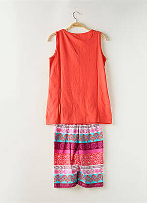 Pyjashort imprimé fantaisie orange ROSE POMME femme
