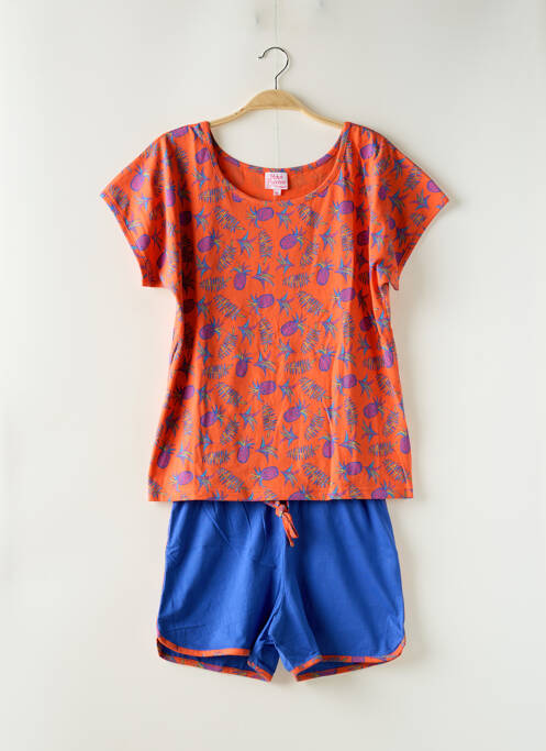 Pyjashort orange ROSE POMME pour femme