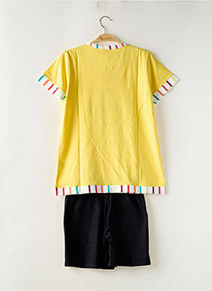 Pyjashort imprimé fantaisie jaune ROSE POMME femme