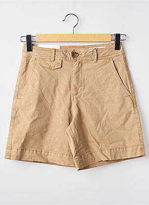 Bermuda taille à pinces taille haute beige S.OLIVER femme