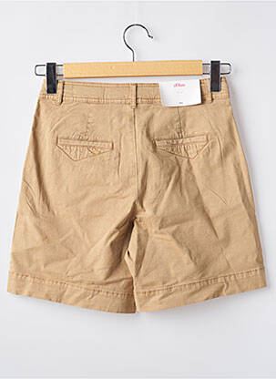 Bermuda taille à pinces taille haute beige S.OLIVER femme