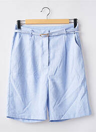 Bermuda taille haute taille haute bleu LILI SIDONIO femme