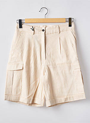 Bermuda taille à pinces taille haute beige DEUX. BY ELINE DE MUNCK femme