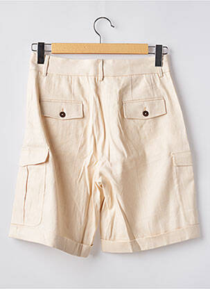 Bermuda taille à pinces taille haute beige DEUX. BY ELINE DE MUNCK femme