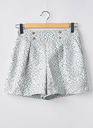 Short taille à pinces taille haute bleu NAF NAF femme